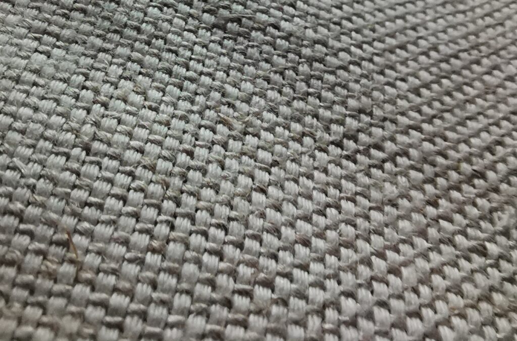 Splot grubych włókien lnianych przybliżenie.