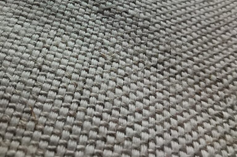 Splot grubych włókien lnianych przybliżenie.