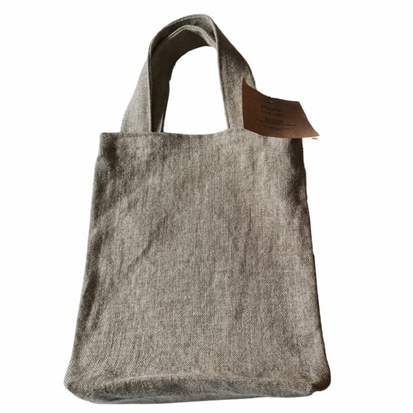 Torba lniana mała do ręki