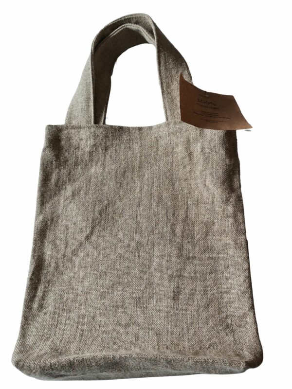 Torba lniana mała do ręki