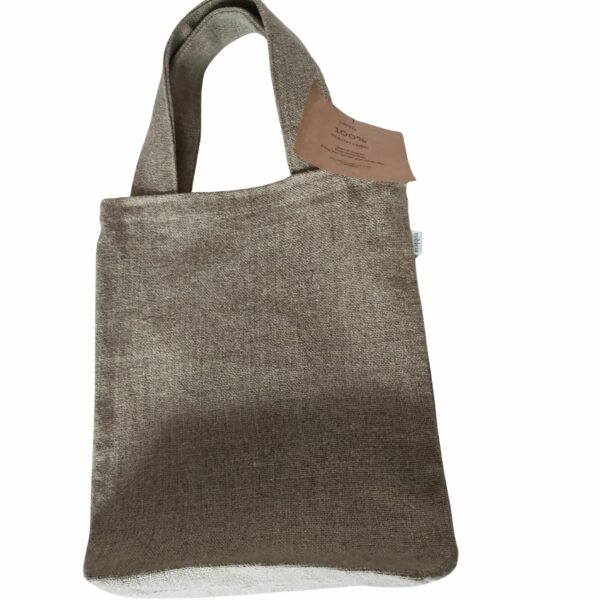 Torba lniana mała do ręki
